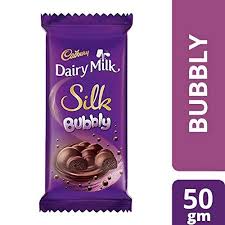 CAD BURY  DAIRY MILK SILK BUBBLY 50GM