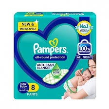 PAMPERS BABY PANTS NB8