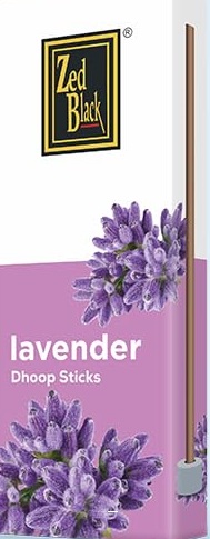 ZED  BLACK LAVENDER DHOOP STICKS 10N