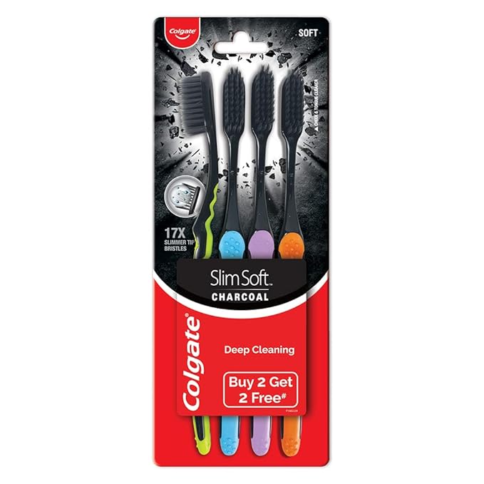 COLGATE SLIM SOFT CHARCOAL  TOOTHBRUSH