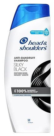 HEAD AND SHOULDERS ANTI DANDRUFF SILKY BLACK  SHAMPOO 340ML