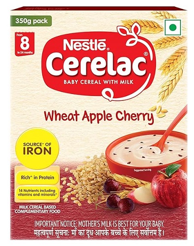 NESTLE CERELAC WHEAT APPLE CHERRY 350GM
