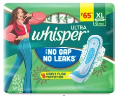 WHISPER NO GAP NO LEAK XL PADS UNIT 6