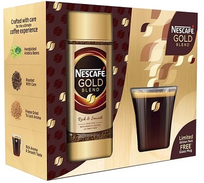 NESCAFE GOLD BLEND COFFEE 185GM FREE COFFEE MUG