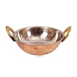 STEEL AND COPPER KADHAI