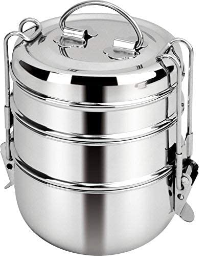 STEEL LUNCH BOX TIFFIN 7*3