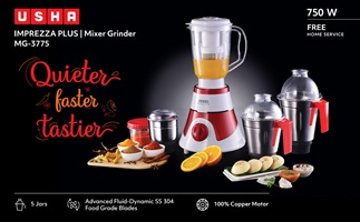 USHA IMPREZZA MIXER GRINDER 750W