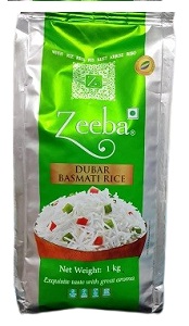 ZEEBA DUBAR BASMATI CHAWAL (RICE) 1KG