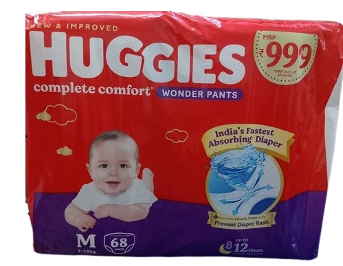 HUGGIES COMPLETE COMFORT DIAPER PANT SIZE M 68PCS