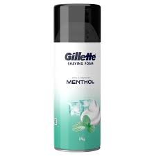 GILLETTE MENTHOL SHAVING FOAM 196GM