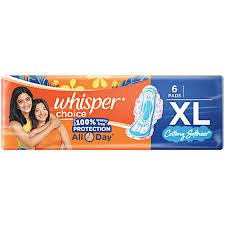 WHISPER CHOICE ALL DAY XL PADS 6PCS
