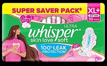 WHISPER SKIN LOVE XL+ PADS 30PCS