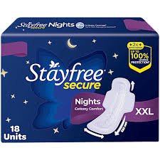 STAYFREE SECURE NIGHTS XXL PADS 18PCS