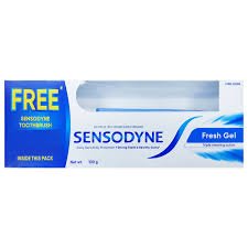 SENSODYNE FRESH GEL TOOTHPASTE 100GM BRUSH FREE