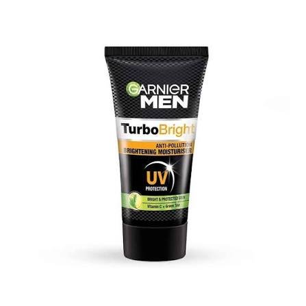 GARNIER MEN TURBO BRIGHT ANTI-POLLUTION BRIGHTENING MOISTURISER 40ML