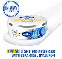 VASELINE CLOUD SOFT SPF 50_50 MOISTURISER 50ML